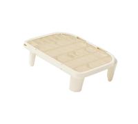 QUXVUIS Footrest Supplies Cat Litter Pad Litter Case Mat Oblique Mouth Scat Sifting Pellets Catcher Easy To Clean Excellence Floor Essentials Scat Sifting Pellets Catcher, Coffee, 50x40.5x15cm