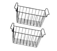 QUXVUIS Freezer Storage Basket Strong Metal Suits Various Kitchen Needs While Ensuring Stability Freezer Basket Ensures Belongings Are Kept Orderly And Easy, Black, 42.5x24.5x20cm