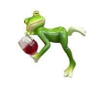 QUXVUIS Frog Flower Pot Hanging Decoration Adorable Resin Figurine For Plant Cute Frog Figurine Planter Pot Decor Ornament, A