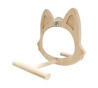 QUXVUIS Fun Bird Mirror Reflection Toy Providing Entertainment And Engaging Interaction Opportunities For Pet Birds Parrot Wooden Mirror Stand Bird With Perch