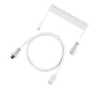 QUXVUIS Game Keyboard Cable For Strong Tensile Strength And Durable Connection ABS Mechanical Keyboard Coiled Spring Data Cable, white