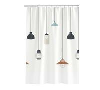 QUXVUIS Geometric Pattern Shower Curtain - ple And Fashionable Addition To Bathroom Decor Polyester Mouldproof Shower Curtain, 100W*200H