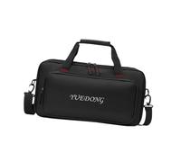 QUXVUIS Guitar Pedal Case With Zipper Pouch Handy Storage Solution Musicians Looking For Organizational Options And Easy Access Electric Guitar Effects Board Storage Bag Oxford, Black, 46x19.5x7.3cm