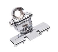 QUXVUIS Ham Antenna Clip Speedy Setup No Drilling 360 Degree Adjustable Reliable Rubber Pad Guards Vehicle Aesthetics Mobile Antenna Mount Car Mount Ham, silver