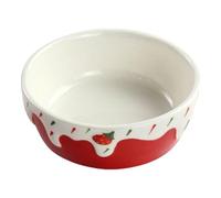 QUXVUIS Hamster Food Bowl Small Animals Stylish Strong Ceramic Bowl Fits Gerbils Dwarf Hamsters Preventing Hamster Tipping Over. Ceramic Water Feeding For Guinea Pig Rabbit, Red