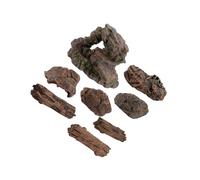 QUXVUIS Hand-Painted Scene Model Building Stones Supplies Aquarium Rocks Decorative Fish Tank And Indoor Plants Plastic Gravel Large Slate Dinosaur Model Figures