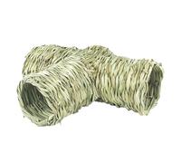 QUXVUIS Hand Woven Rabbit Grass House Bed Chew Toy Designed To Encourage Healthy Chewing Habits Hamster Tunnel Pet Training Interactive Fun Toy Rats Puppy Kitten Rabbit Play Tunnel Bored Pet Tubes