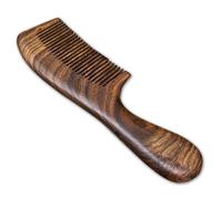 QUXVUIS Handcraft Sandalwood Wood Neat Comb Unisex Compact Fine-Tooth Lightweight Combs with Handle Camping Accessories