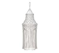 QUXVUIS Handcrafted Rattan Pendant Lamp Shade Decorative Ceiling Light Shade for Restaurant, Type 7 White