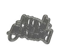 QUXVUIS Happy Birthday Letter Cutting Die Mold Polished Smooth Simple OperationDies DIY Photo Album Decorative Craft Tools