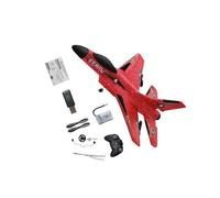 QUXVUIS High-Flying 4GHz Remote Control Aircraft 2 Channels for Boys and Children Fixed Wing, Red 1 Battery, 31x24cm
