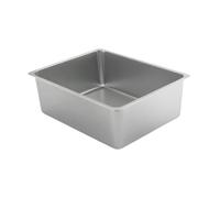 QUXVUIS High Sided Open Top Stainless Steel Cat Litter Box Ensures Easy Cleanup And Reduces Litter Spills For Small Animals Metal Pan Kitten Toilet Sand Box Container, Silver, 50x35x15cm