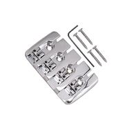 QUXVUIS Innovative 4 String Electric Bass Bridge Accessory With Tailpiece Saddles In Silver Including Wrench And Screws Electric Bass Bridge Tailpiece BA2011 4 String Saddles