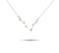 QUXVUIS Ins Constellations Theme Zodiac Necklace Rhinestone Chic with Display Card Jewelry Chain Charm Pendant for Lover Festival Gifts, Pisces Silver