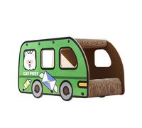 QUXVUIS Interactive Cat Scratch Pad Allows Cats To Enjoy Natural Instincts To Scratch And While Offering Safe Space Rest Cat House Scratching Board Truck Playing, bus