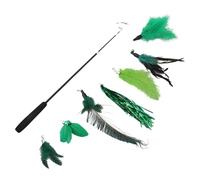 QUXVUIS Interactive Cat Toys Fun Cat Stick Set 8 Pieces With Eco Friendly Engaging Kittens In Play Funny Interactive Toy Extendable Wand Catcher Plush 7 Refills Scratching Training Telescopic Toy Gift