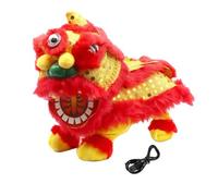 QUXVUIS Interactive Electric Lions Dance Toy Shaking Head Plush Doll Singing Music To Brighten Up Home New Year Celebrations Singing Walking Toy Lion New Year Gifts Ornament