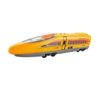 QUXVUIS Interactive High Speed Trains Toy Sets Include Pullback Engines Sliding Sound Effects Aspiring Young Train Enthusiasts Simulation Modern Locomotives Engine Pretend Play, Yellow, 28x4.5x5.5cm