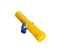 QUXVUIS Interactive Learning Kids Monocular Telescope Plastic Toy for Outdoor Adventures Wooden Accessory, yellow, 30.5x10x9.4cm