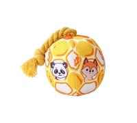 QUXVUIS Interactive Plush Dog Toy Ball Knot Enhances Interaction And Reduces Destructive Behavior Making Game Time More, yellow