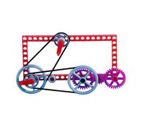 QUXVUIS Interactive Unfinished DIY Belt Pulley Gears Toys DIY Model Kit for Hands-On Fun