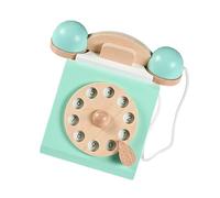 QUXVUIS Interactive Wooden Simulation Retro Telephone Toy For Kids Encourages Communication Skills Training Fun Premium Wood