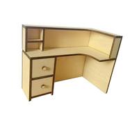 QUXVUIS Kids Play House Toys Accessories Miniature Writing Desk Model DIY Ornament Authentic Look With Miniature Furnitures 1/12 Dollhouse Table Wood Writing Desk