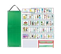 QUXVUIS Kids Visual Behavioral Tool Planner For Home Enhances Communication Skills And Understanding Of Daily Activities For Young Learners Kids Visual Schedule Calendar Learning Materials