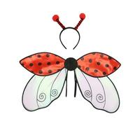 QUXVUIS Lady Bug Wing Costume Accessories for Women and Girls and Other Ocns for Women Girls Costume Accessories Parties, Red