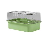 QUXVUIS Large Acrylic Hamster Cage Habitat Featuring Openable Top And Ventilation Providing Environment For Play And Rest Large Hamster Cage Habitat Acrylic Portable, green, 46x30x25cm