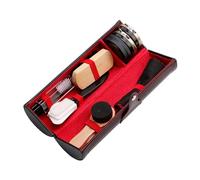 QUXVUIS Leather Shoe Polish Kit Complete Shine Set With Portable Boot Brush Organized Storage Professional Anywhere Portable Boot Brush Kit With Storage Case Travel, 10 pcS