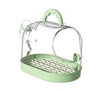 QUXVUIS Lightweight Travel Cage Birds Sturdy Construction Bird Enthusiasts Seeking Practical Solutions MaterialMade Of Pp Multiuse Bird Carrier Clear View Cage For Parrots, Green, 23x15.5x17.5cm