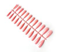 QUXVUIS Long Fake Nail Charming Press-on False Fingernail Manicure DIY Beauty Accessories Small Women's Full Cover Hands Art Tips , Dark Pink