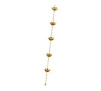 QUXVUIS Lotus Cup Rain Chain Decorative Gutter Solution Stylish Installation In Patios Awnings And Garden Areas Cup Rain Chain Divert Water Roofs Awnings Sheds