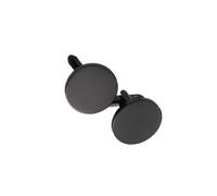 QUXVUIS Luxury Stainless Steel Novelty Cufflinks Round Enjoy Effortless Style For Weddings Anniversaries And Business Functions Stainless Steel Novelty Cufflink Shirt Fashion, Black, 20mm
