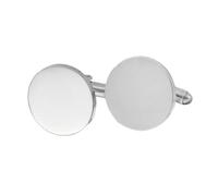 QUXVUIS Luxury Stainless Steel Novelty Cufflinks Round Enjoy Effortless Style For Weddings Anniversaries And Business Functions Stainless Steel Novelty Cufflink Shirt Fashion, Silver, 20mm