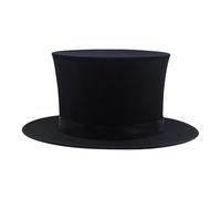 QUXVUIS Magician Top Hat Stage Props Folding Magical Cap Kids Playing Tricks And Cabaret Performers Easy To Can Open Up Just By Tapping On Leg. Magicians Hat, Black, 14x33.5cm