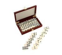 QUXVUIS Melamine Dominoes Game Set Table Game Teaching Tool 28 Pieces Cards Gift For Adults Kids Entertainment Dominoes Set For Adults Kids With 28 Pieces Cards