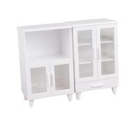 QUXVUIS Mini Cupboard Hutch Dollhouse Decorations Eye-Catching Displays With Functional Storage Capabilities Mini Cupboard Hutch Dollhouse Accessories Are
