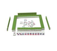 QUXVUIS Mini Mahjong Chinese Mahjong Game Set Featuring 144 Traditional Tiles Portable Enjoying Time With Friends Mini Chinese Game Set Travel Size, Green, 26x18x12mm