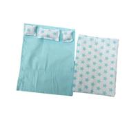 QUXVUIS Mini Mattress Set Dollhouse Bedding Featuring Soft Pillows And Realistic Quilt For Small Dollhouses Which Are Soft. Doll Bedding Accessories Set Is For Family , blue