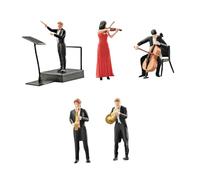 QUXVUIS Miniature Diorama Decor 5 Pieces Painted People Figures Set Scale Models And Hobby Enthusiasts Can Combine Into Different Scenes As Like Diorama 1/64 Scenario Model Accessories Doll Toys