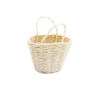 QUXVUIS Miniature Dollhouse Woven Basket Bathroom Accessory Practical Storage Solution For Mini Furniture Decor Needs Miniature Dollhouse Woven Bakset Picnic Basket