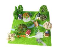 QUXVUIS Miniature Landscape Model Offers DIY Craft Kits Features Mixed Trees Expanding for Creative Play Opportunities Miniature Town Scenery Mixed Trees Gifts Landscape Model DIY Craft Kit