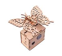 QUXVUIS Motor Assembly Engineering Toys Physics Kit Butterfly Flying Gear Wooden for Creative Diy Educational Set Cultivate Creativity Building Toy Model