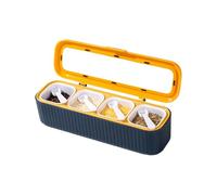 QUXVUIS Nordic Seasoning Box for Kitchen Seasoning and Spice Storage One Flavor Box Storage Complete Set, Navy Blue