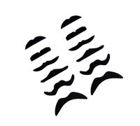 QUXVUIS Novelty Mustaches Set Includes 12 Pieces for Creative Costumes And Party Activities Lasting Memories At Events DIY Self Adhesive Mustache Set Costume Accessory, Black