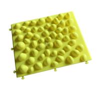 QUXVUIS Pebble Massage Mat Gift For Different Occasions Relaxing Tool Beneficial For Everyone Stimulate Circulation Acupressure Mat Massage Cushion Foot Yoga, Yellow, 37x29.5x3.2cm