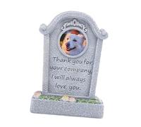 QUXVUIS Pet Memorial Statue Monument Creative Resin Garden Headstone For Beloved Pets Grave Marker Pet Remembrances Tombstone Sturdy. Garden Small Animal Monumen Grave Marker, Grey, Accompany