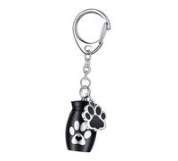 QUXVUIS Pet Urn For Ash Souvenir Keychain Kitten Puppy Memorial Storage Holder Even Store Pet Hair And Nails To Miss Dog Urn For Ash Cat Container Jar Puppy, Black, 2.5x1.6cm